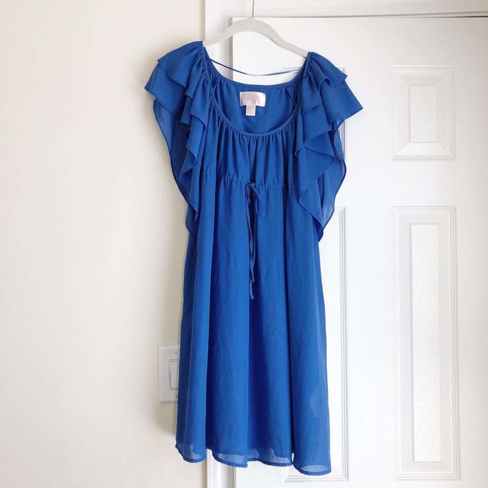 H&M Blue Ruffle Dress - Picture 2 of 8